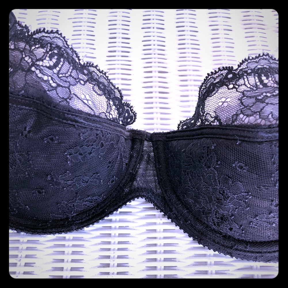 Victoria’s Secret Demi underwire Black lace bra Size 32C
